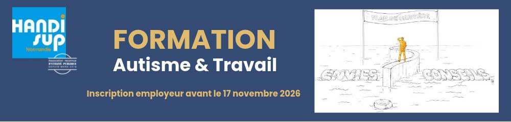 Bannière pour la formation Autisme & Travail et les inscriptions